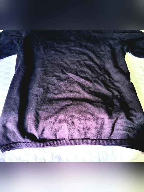 Ann Taylor Womens Black Crewneck Short Sleeve Sweater Top - Picture 3 of 5